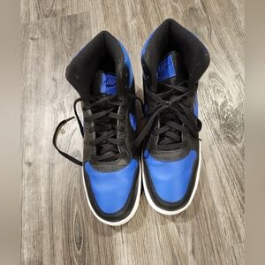 Nike Black and Blue High-Top Sneakers